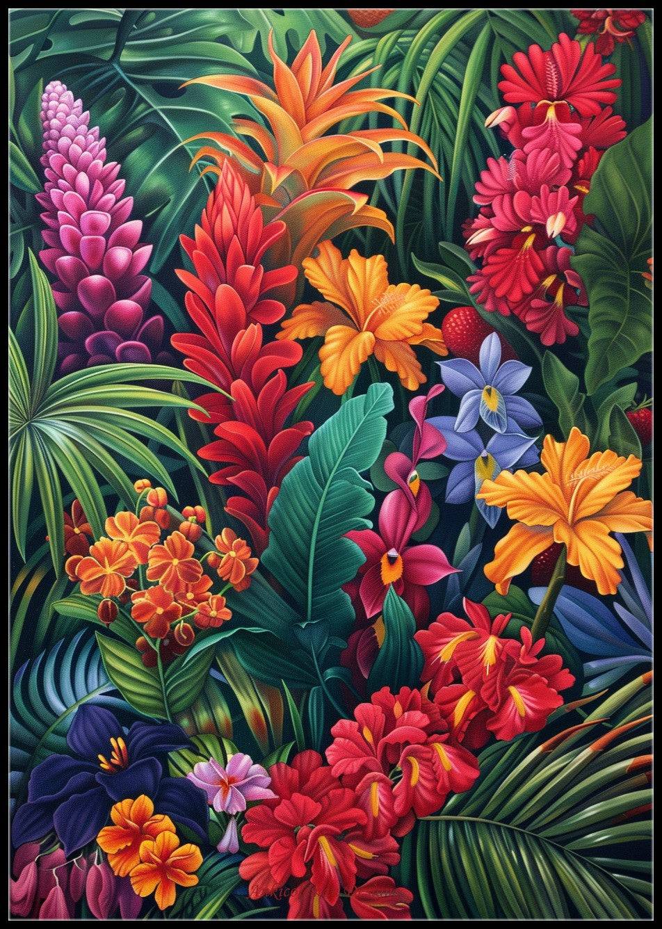 Tropical Paradise Botanica 2 - Counted Cross Stitch Patterns Embroidery Crafts Needlework DIY Chart DMC Color