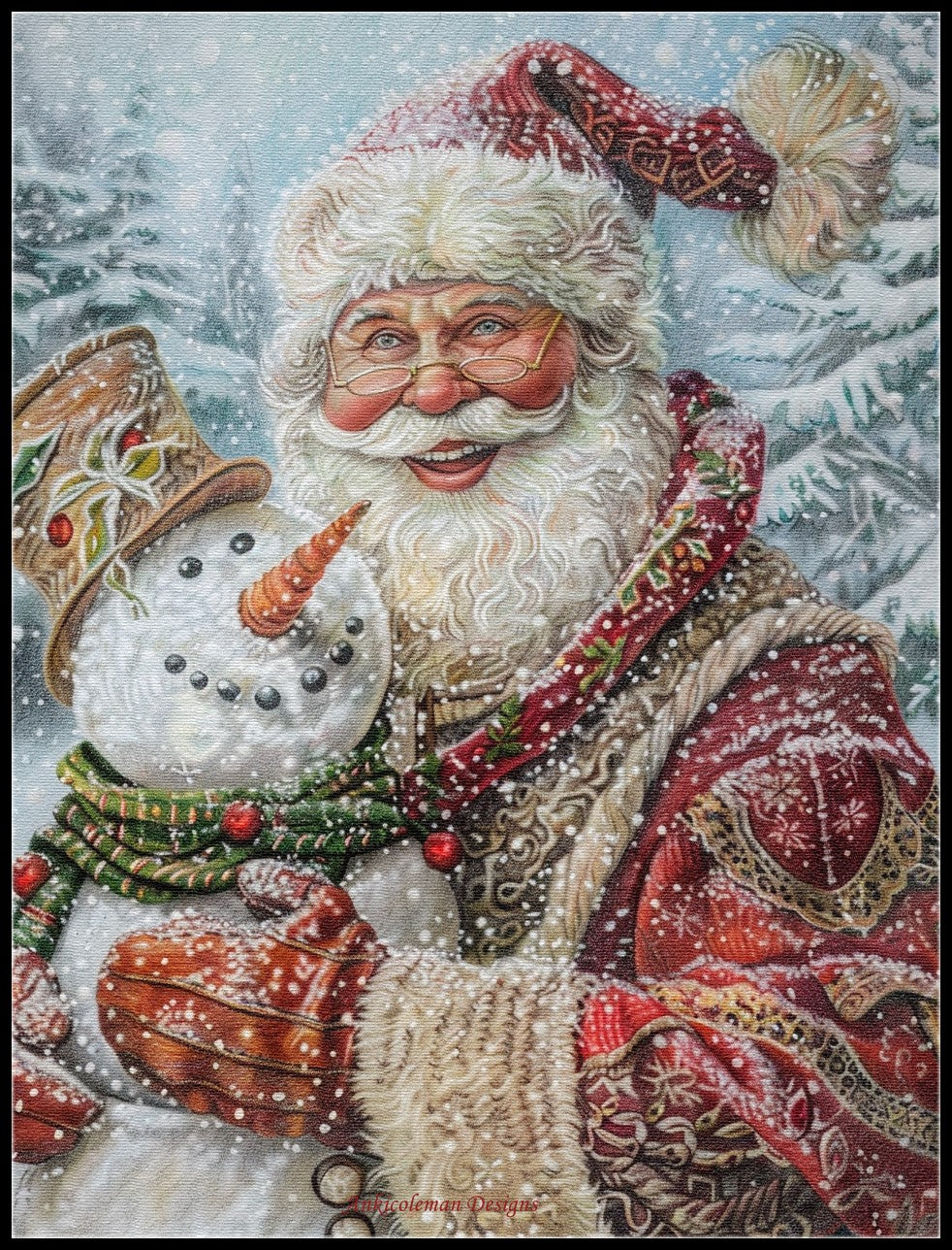 Santa Jolly Times - Counted Cross Stitch Patterns Embroidery Crafts Needlework DIY Chart DMC Color