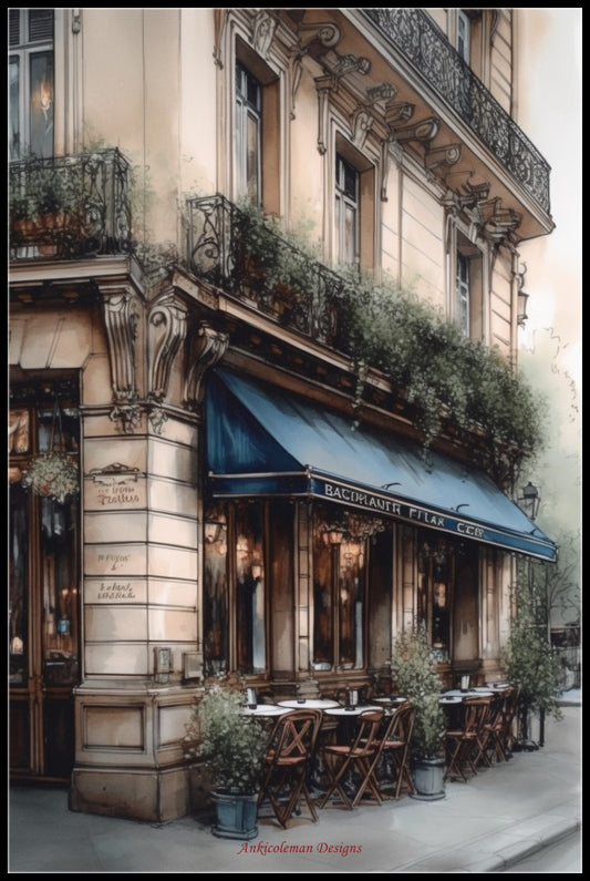 The Beautiful Parisian Cafe 2 - Counted Cross Stitch Patterns Embroidery Crafts Needlework DIY Chart DMC Color