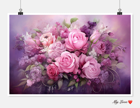 Floral Bouquet - Counted Cross Stitch Patterns Embroidery Crafts Needlework DIY Chart DMC Color