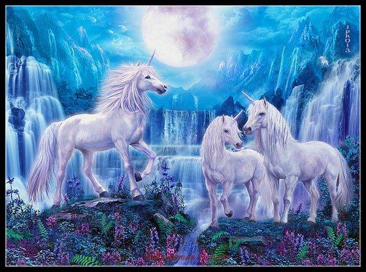 Unicorns 2 - Counted Cross Stitch Patterns Embroidery Crafts Needlework DIY Chart DMC Color