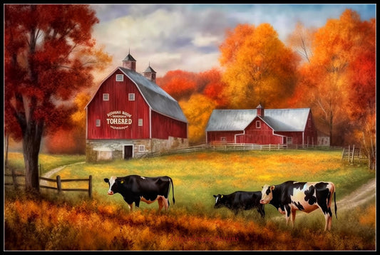 Barnyard Bliss 1 - Counted Cross Stitch Patterns Embroidery Crafts Needlework DIY Chart DMC Color