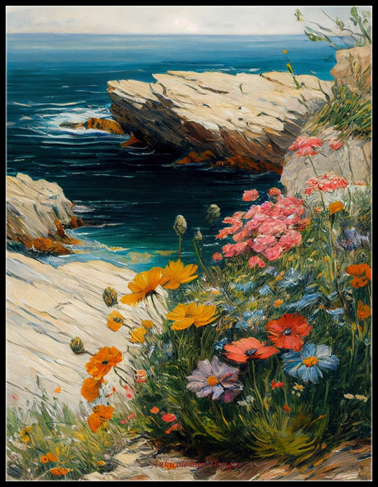 Cliff Wildflowers - Counted Cross Stitch Patterns Embroidery Crafts Needlework DIY Chart DMC Color