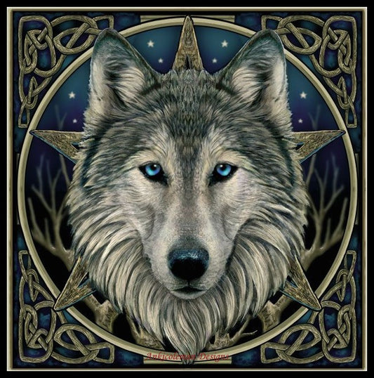 Wild Wolf - Counted Cross Stitch Patterns Embroidery Crafts Needlework DIY Chart DMC Color