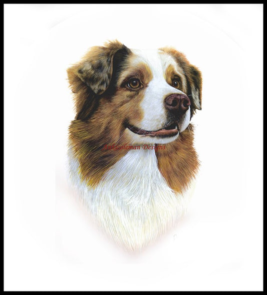 Australian Shepherd - Counted Cross Stitch Patterns Embroidery Crafts Needlework DIY Chart DMC Color