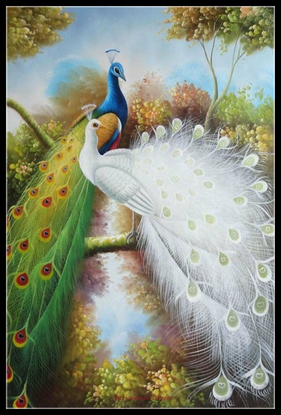 Peacock Collection 5 - Counted Cross Stitch Patterns Embroidery Crafts Needlework DIY Chart DMC Color