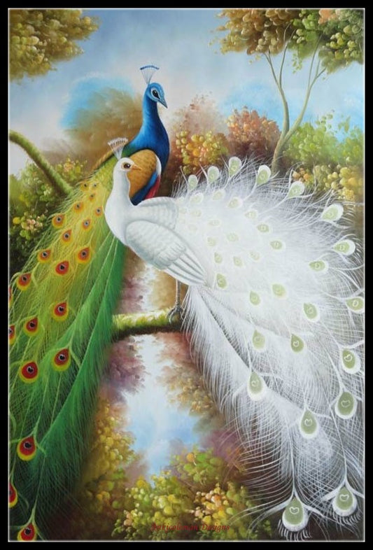 Peacock Collection 5 - Counted Cross Stitch Patterns Embroidery Crafts Needlework DIY Chart DMC Color