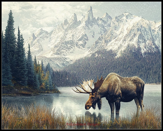Guardian of the Ancient Lake - Counted Cross Stitch Patterns Embroidery Crafts Needlework DIY Chart DMC Color