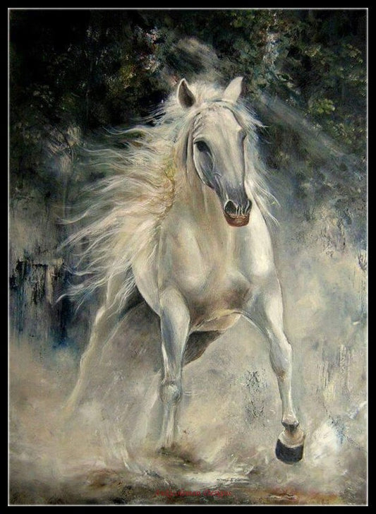 Running Horse 2 - Counted Cross Stitch Patterns Embroidery Crafts Needlework DIY Chart DMC Color
