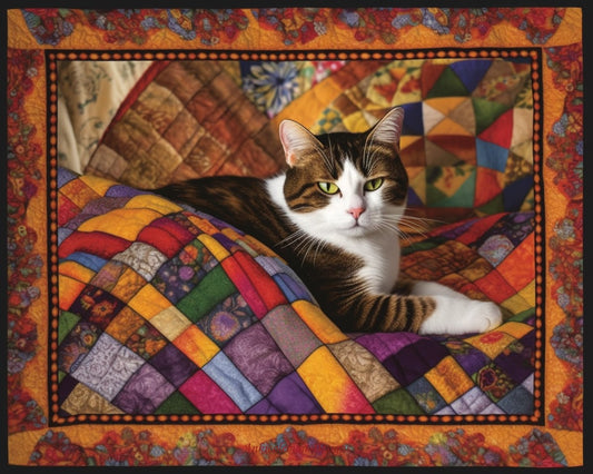 Patterned Quilt - Counted Cross Stitch Patterns Embroidery Crafts Needlework DIY Chart DMC Color