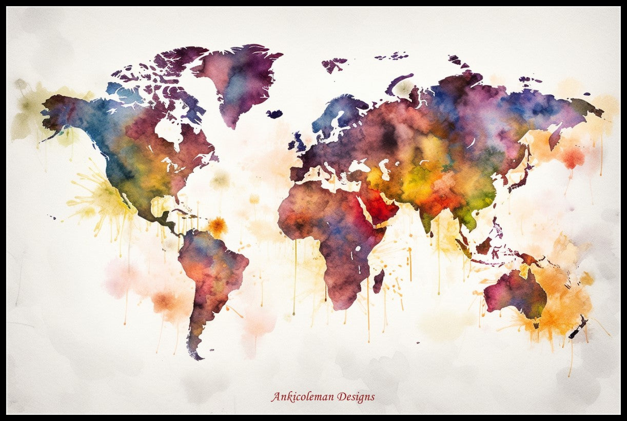 Map of the World Map - Counted Cross Stitch Patterns Embroidery Crafts Needlework DIY Chart DMC Color