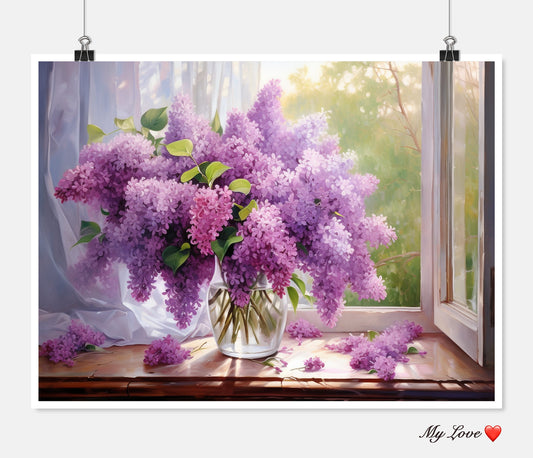 Lilac Delights - Counted Cross Stitch Patterns Embroidery Crafts Needlework DIY Chart DMC Color