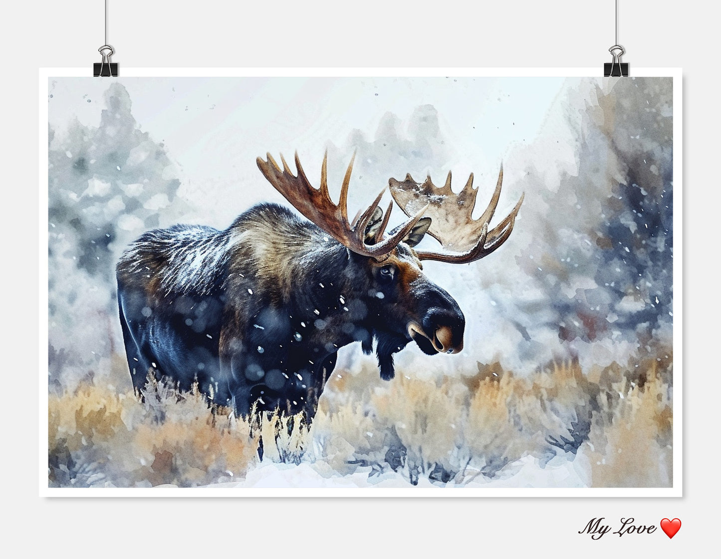 Yellowstone Moose - Counted Cross Stitch Patterns Embroidery Crafts Needlework DIY Chart DMC Color