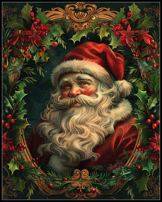 Vintage Santa Claus 2 - Counted Cross Stitch Patterns Embroidery Crafts Needlework DIY Chart DMC Color