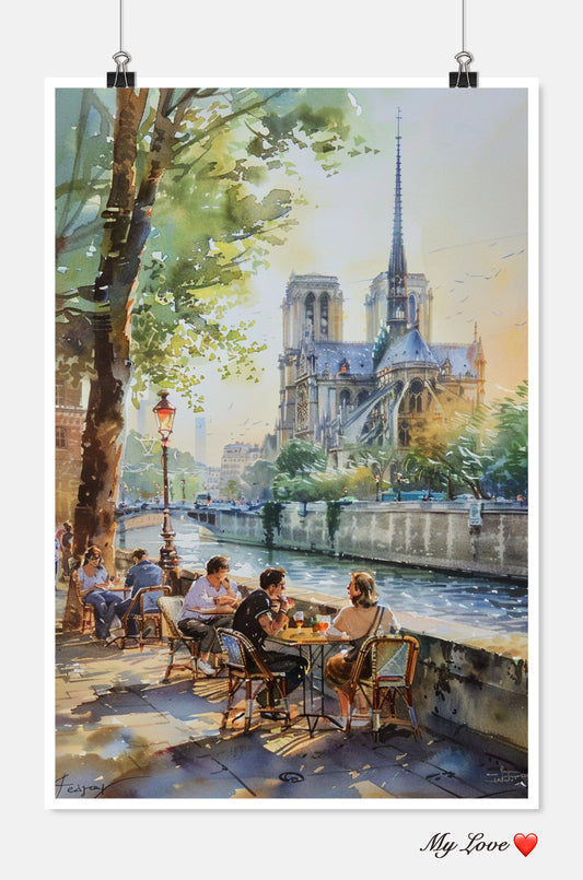 Seine Serenity - Counted Cross Stitch Patterns Embroidery Crafts Needlework DIY Chart DMC Color