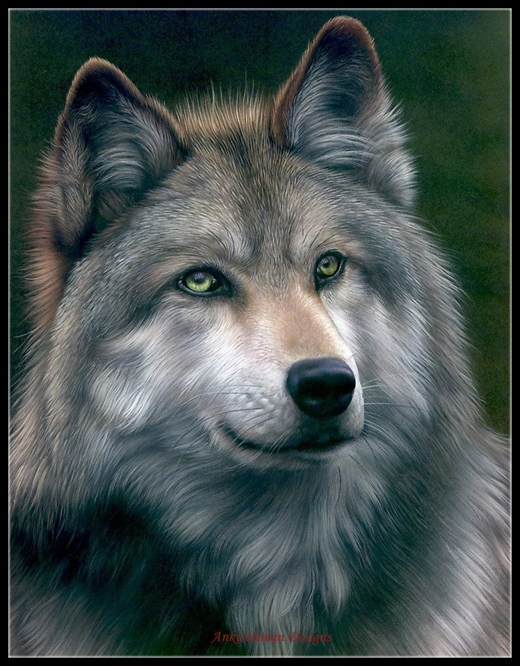 Grey Wolf - Counted Cross Stitch Patterns Embroidery Crafts Needlework ...