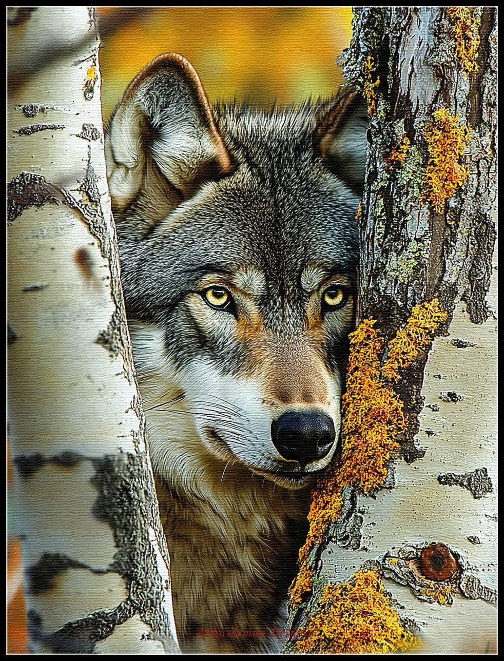 Wolf Encounter 2 - Counted Cross Stitch Patterns Embroidery Crafts Needlework DIY Chart DMC Color