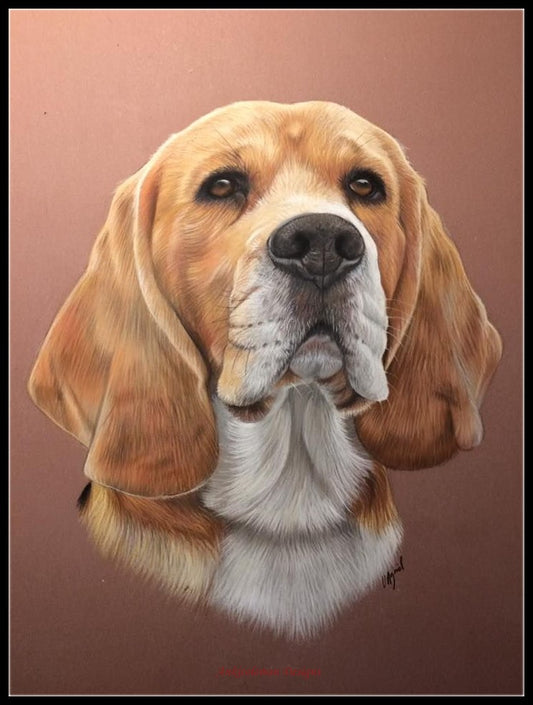 Portrait of Dogs 4 - Counted Cross Stitch Patterns Embroidery Crafts Needlework DIY Chart DMC Color