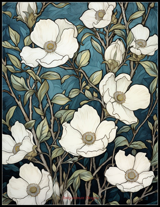 The Cherokee Rose - Counted Cross Stitch Patterns Embroidery Crafts Needlework DIY Chart DMC Color