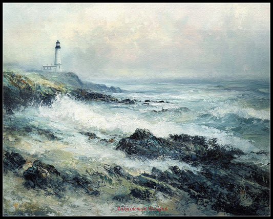 Lighthouse Watch - Counted Cross Stitch Patterns Embroidery Crafts Needlework DIY Chart DMC Color