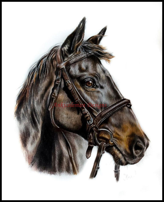 Pretty Horse 2 - Counted Cross Stitch Patterns Embroidery Crafts Needlework DIY Chart DMC Color