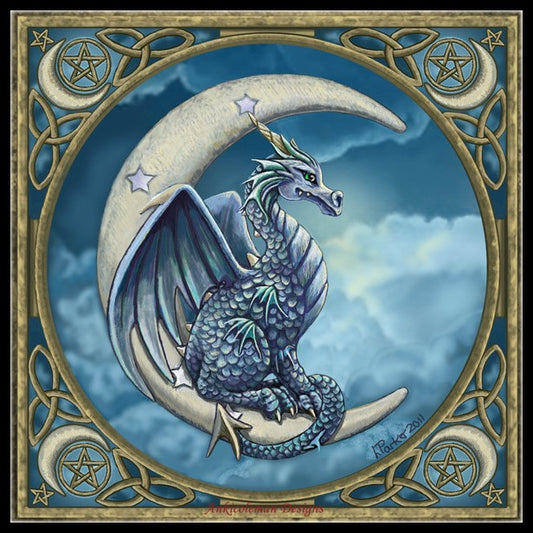 Moonlight Dragon - Counted Cross Stitch Patterns Embroidery Crafts Needlework DIY Chart DMC Color