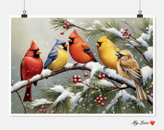 Backyard Birds - Counted Cross Stitch Patterns Embroidery Crafts Needlework DIY Chart DMC Color