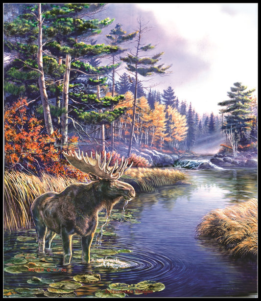 Legacy Moose - Counted Cross Stitch Patterns Embroidery Crafts Needlework DIY Chart DMC Color