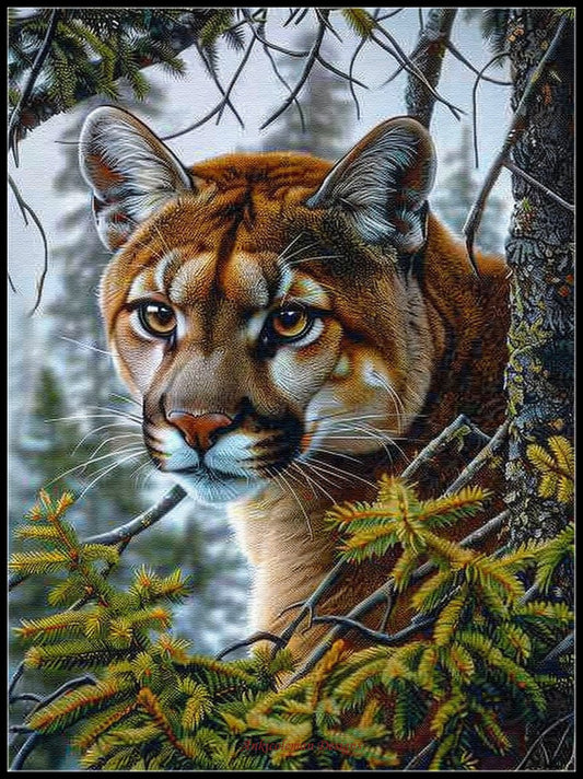 Eyes of the Wilderness 2 - Counted Cross Stitch Patterns Embroidery Crafts Needlework DIY Chart DMC Color