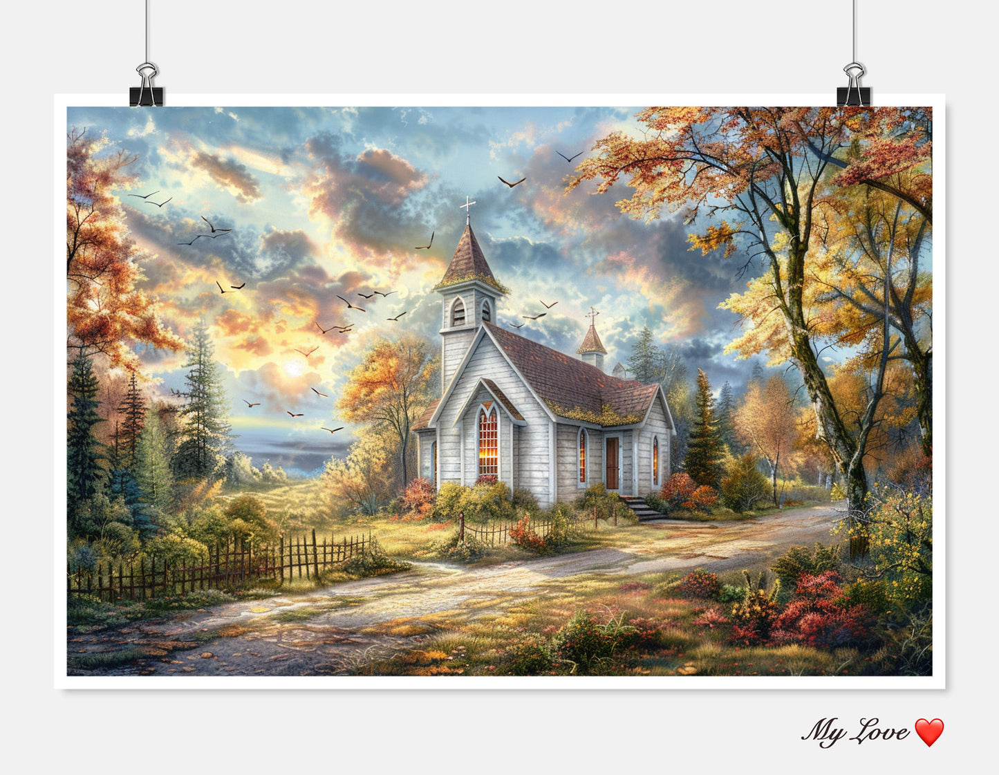 The Country Church 2 - Counted Cross Stitch Patterns Embroidery Crafts Needlework DIY Chart DMC Color