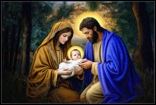 Baby Jesus - Counted Cross Stitch Patterns Embroidery Crafts Needlework DIY Chart DMC Color