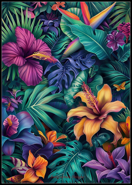 Tropical Paradise Botanica 1 - Counted Cross Stitch Patterns Embroidery Crafts Needlework DIY Chart DMC Color