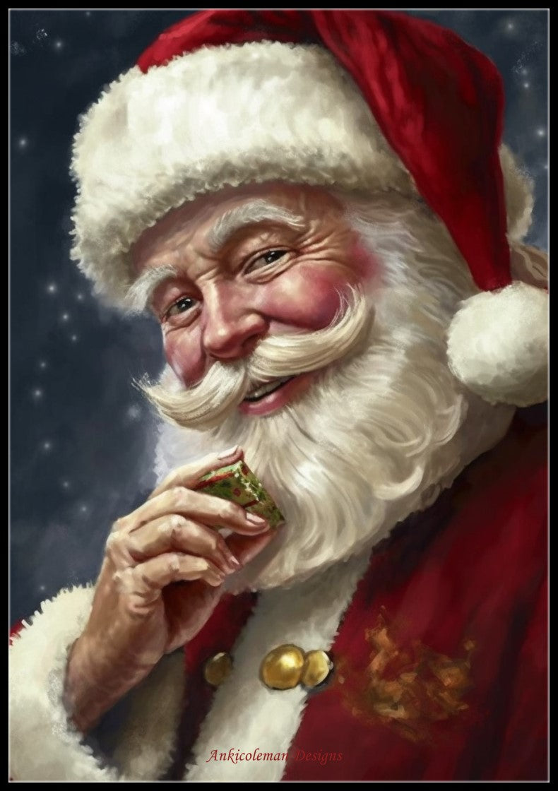 Santa Claus 65 - Counted Cross Stitch Patterns Embroidery Crafts Needlework DIY Chart DMC Color
