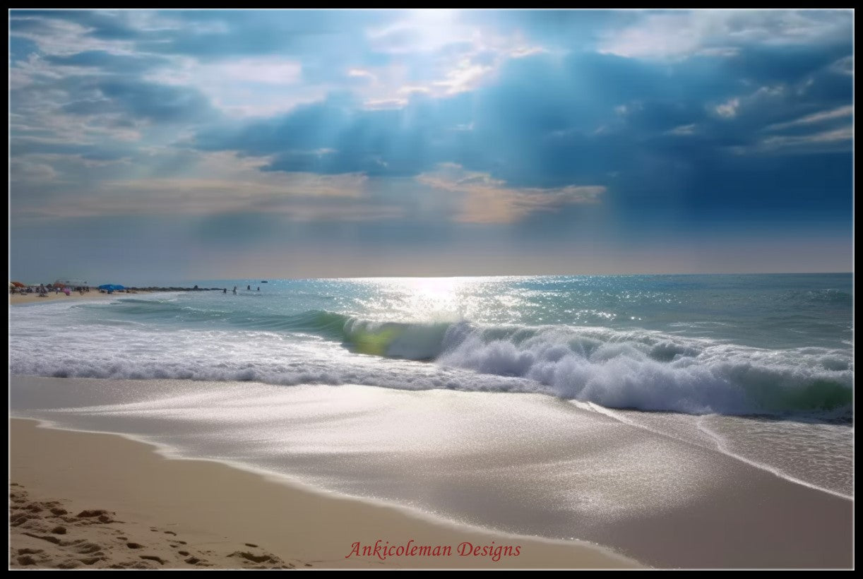 Aqua Blue Morning - Counted Cross Stitch Patterns Embroidery Crafts Needlework DIY Chart DMC Color