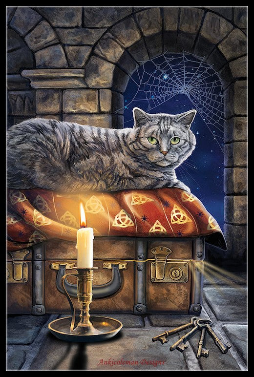 Black Cat 6 - Counted Cross Stitch Patterns Embroidery Crafts Needlework DIY Chart DMC Color
