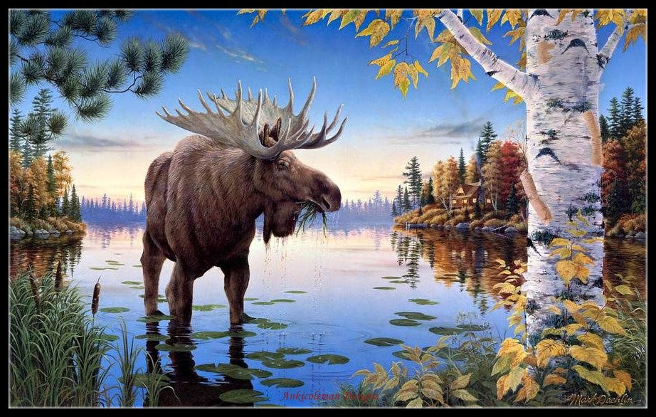 Moose Collection 16 - Counted Cross Stitch Patterns Embroidery Crafts Needlework DIY Chart DMC Color