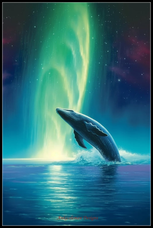 Humpback Jumped Out - Counted Cross Stitch Patterns Embroidery Crafts Needlework DIY Chart DMC Color
