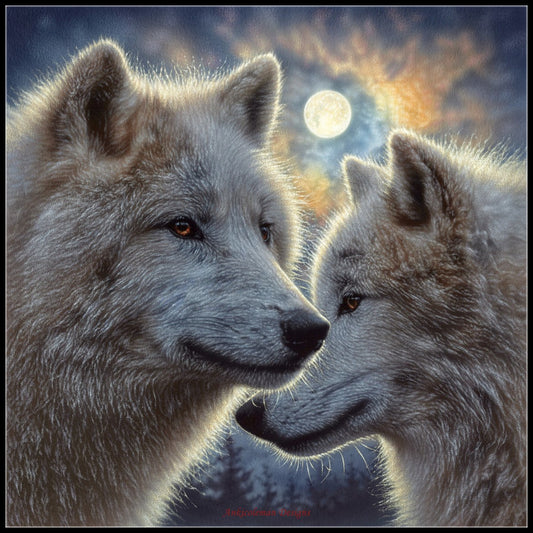 Moonlight Mates - Counted Cross Stitch Patterns Embroidery Crafts Needlework DIY Chart DMC Color