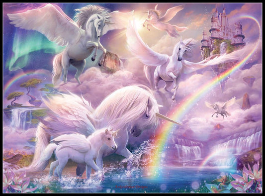 Pegasus Unicorns - Counted Cross Stitch Patterns Embroidery Crafts Needlework DIY Chart DMC Color