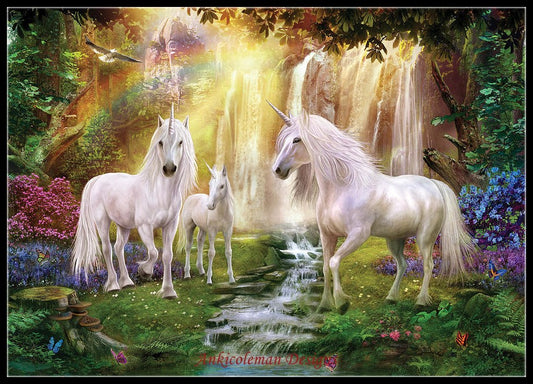 Unicorns Collection 17 - Counted Cross Stitch Patterns Embroidery Crafts Needlework DIY Chart DMC Color