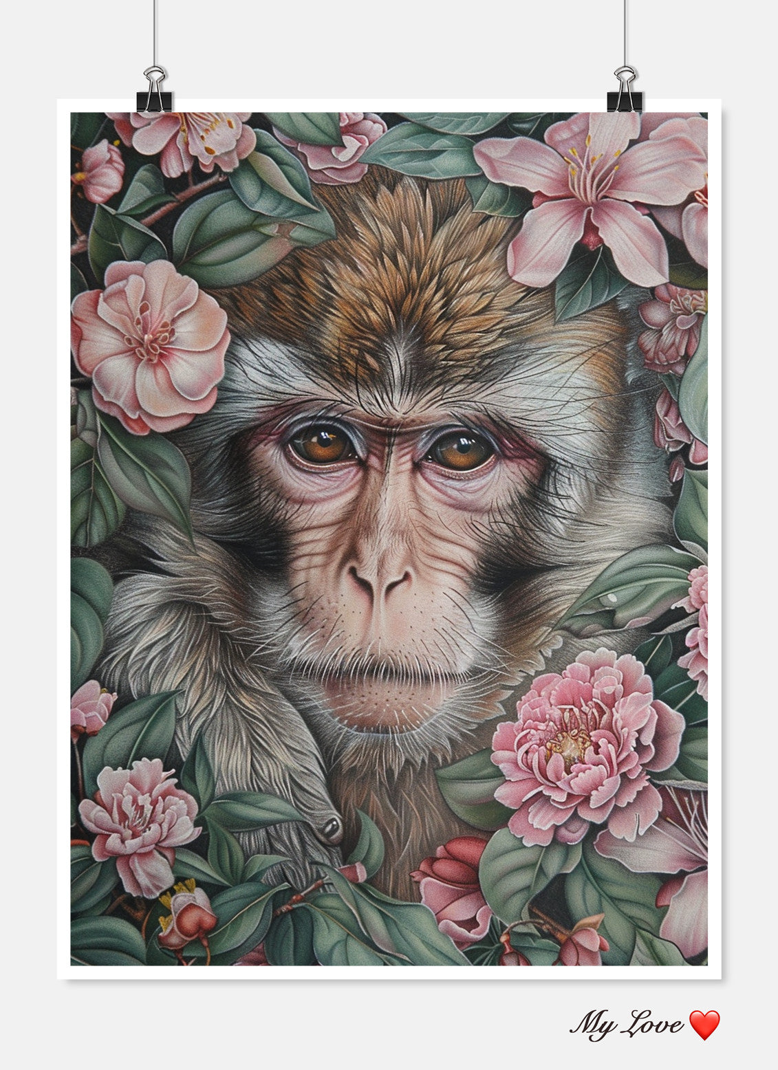 Monkey Face Flowers - Counted Cross Stitch Patterns Embroidery Crafts Needlework DIY Chart DMC Color