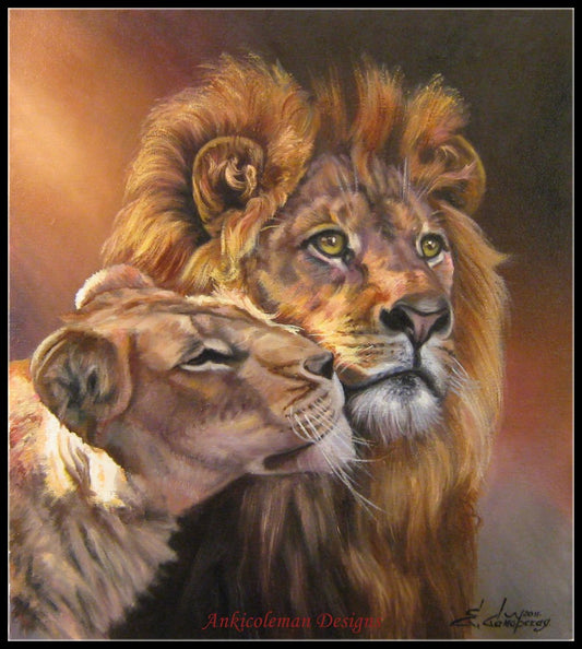 Loving Couple - Counted Cross Stitch Patterns Embroidery Crafts Needlework DIY Chart DMC Color