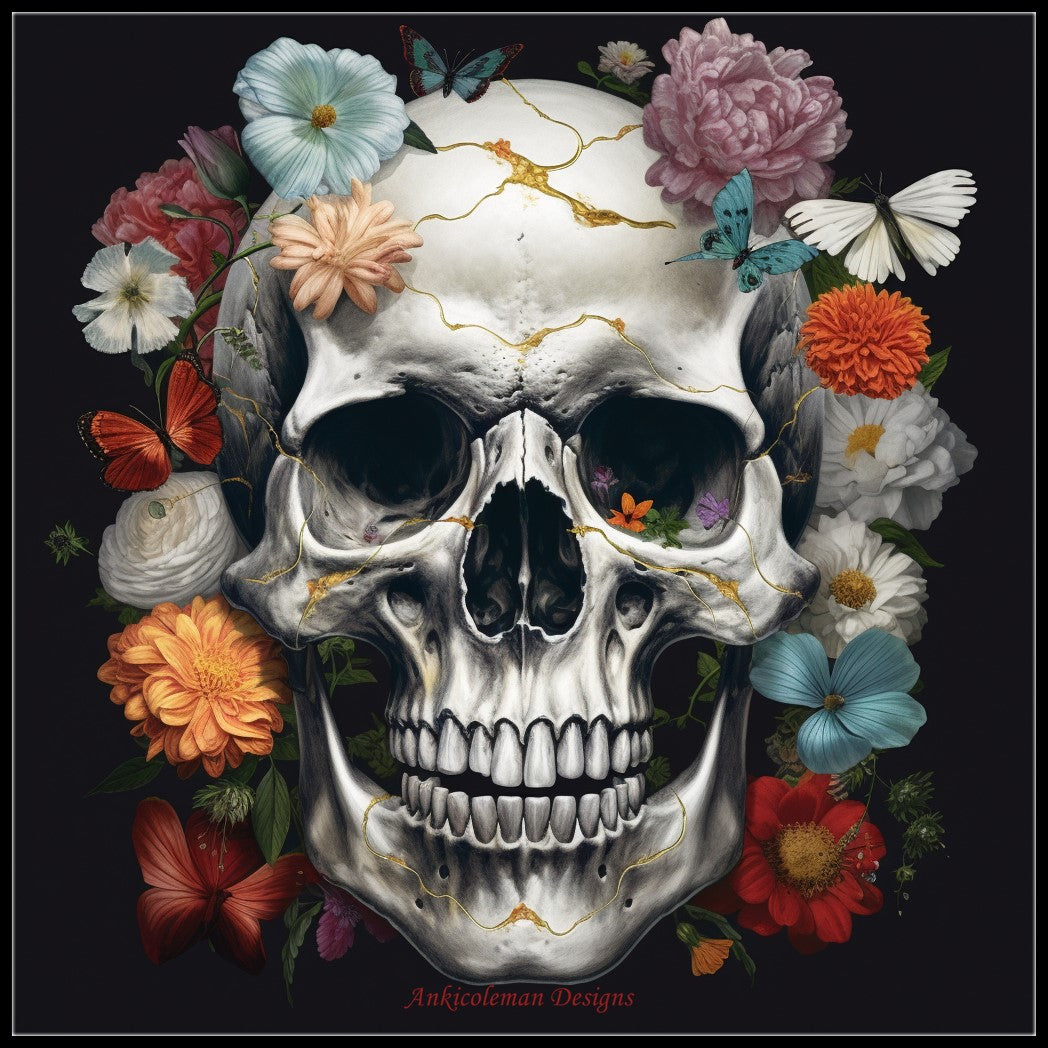 An Engraved Skeleton - Counted Cross Stitch Patterns Embroidery Crafts Needlework DIY Chart DMC Color