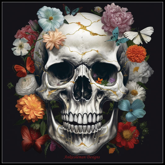 An Engraved Skeleton - Counted Cross Stitch Patterns Embroidery Crafts Needlework DIY Chart DMC Color