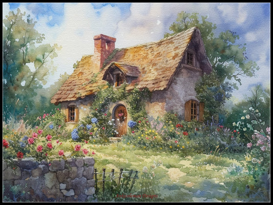 Cottage Serenity - Counted Cross Stitch Patterns Embroidery Crafts Needlework DIY Chart DMC Color
