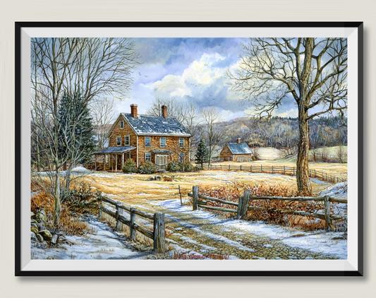 Vermont Farm in Early Spring - Counted Cross Stitch Patterns Embroidery Crafts Needlework DIY Chart DMC Color