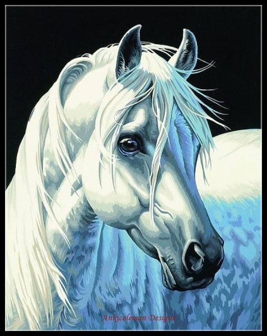 Pretty Horse - Counted Cross Stitch Patterns Embroidery Crafts Needlework DIY Chart DMC Color