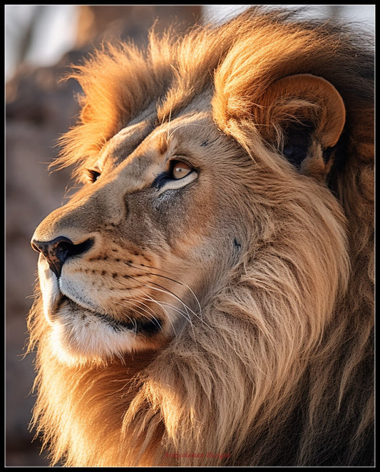 Portrait of Lion 4 - Counted Cross Stitch Patterns Embroidery Crafts Needlework DIY Chart DMC Color