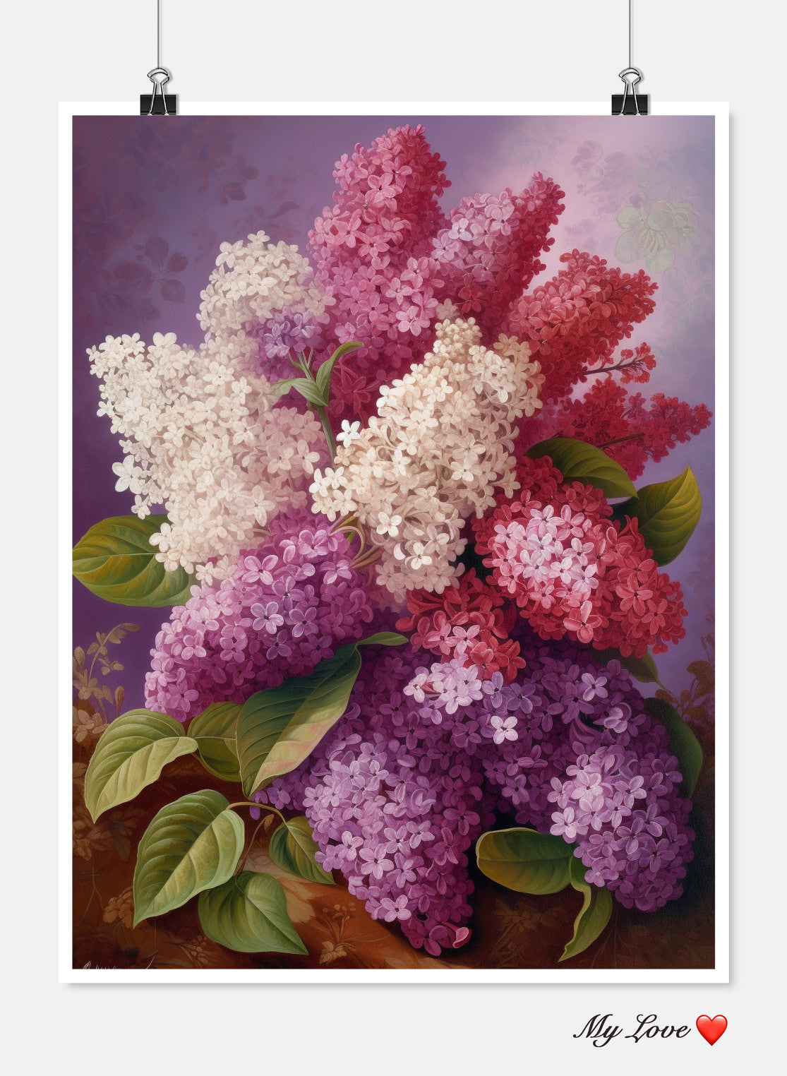 Delicate Lilacs - Counted Cross Stitch Patterns Embroidery Crafts Needlework DIY Chart DMC Color