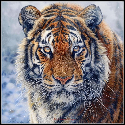 Siberian Tiger 1 - Counted Cross Stitch Patterns Embroidery Crafts Needlework DIY Chart DMC Color